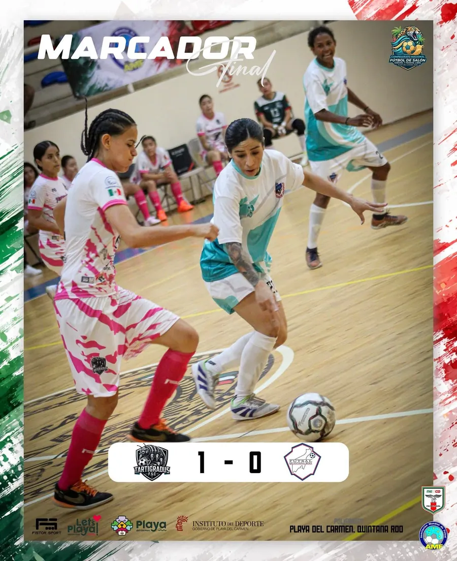 Marcador final 1-0 del femenil en Playa del Carmen